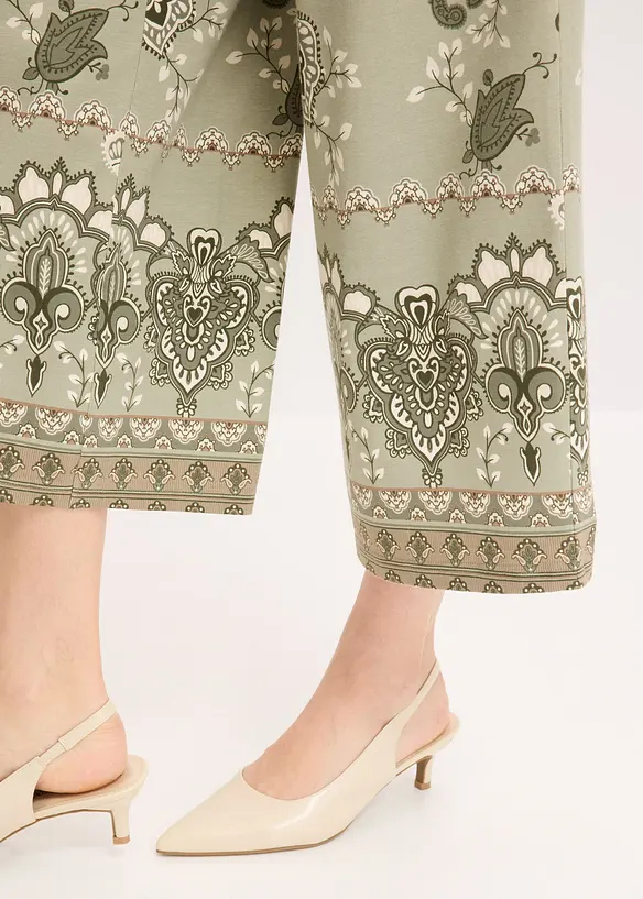 Pantalon en jersey à imprimé paisley, bonprix