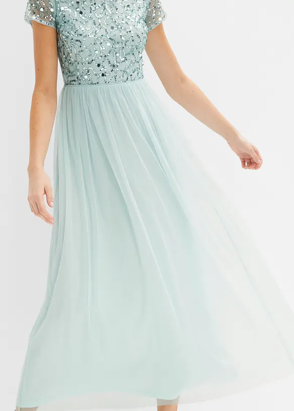 Maxikleid mit Paillettenstickerei, bonprix