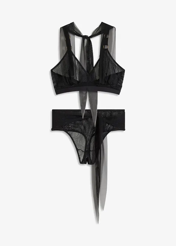 Soutien-gorge bralette et slip taille haute échancré (ens. 2 pces), bonprix