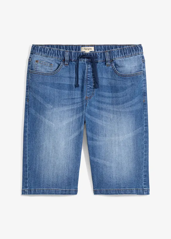 Bermuda léger en jean et molleton, Regular, bonprix