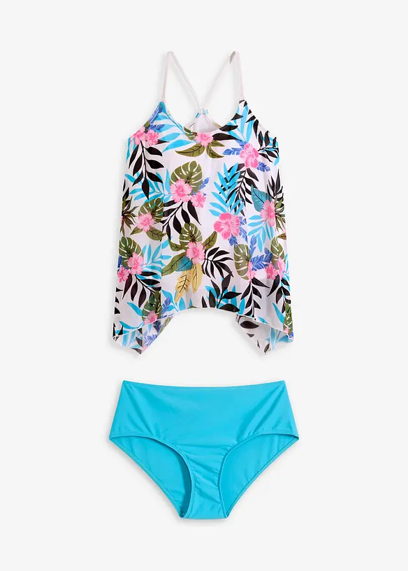 Tankini (ens. 2 pces) avec tulle imprimé, bonprix