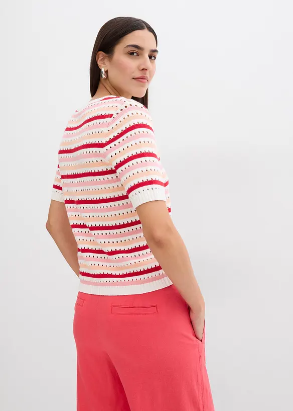 Gestreiftes Strick-Shirt, bonprix