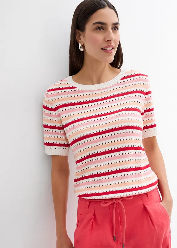 Gestreiftes Strick-Shirt, bonprix