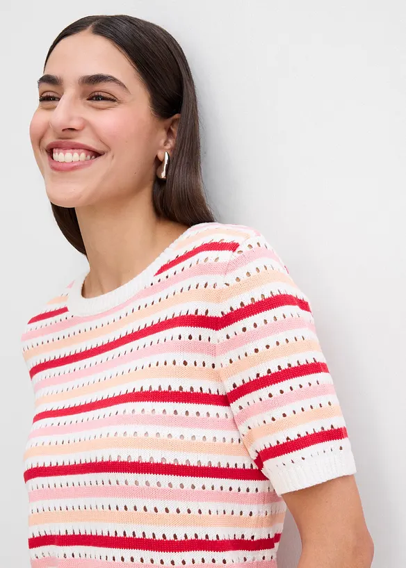 Gestreiftes Strick-Shirt, bonprix