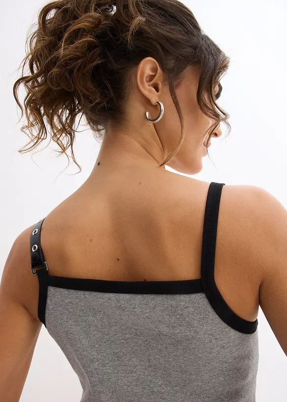 Trägerkleid mit Kontrastsaum, bonprix