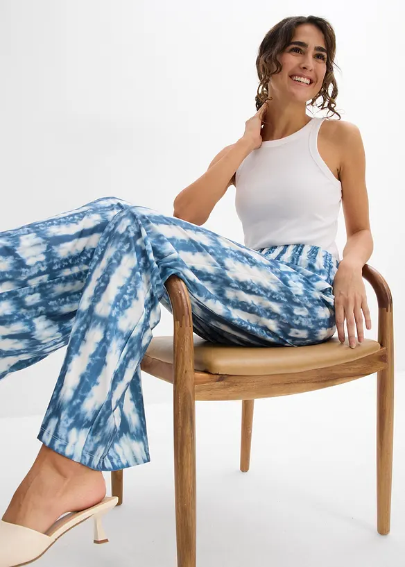 Pantalon en jersey imprimé, bonprix