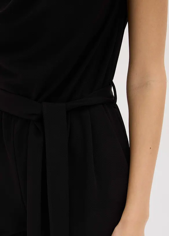 Jersey-Jumpsuit mit Schulterpolster, bonprix