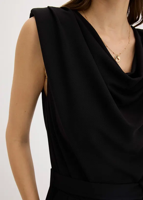 Jersey-Jumpsuit mit Schulterpolster, bonprix