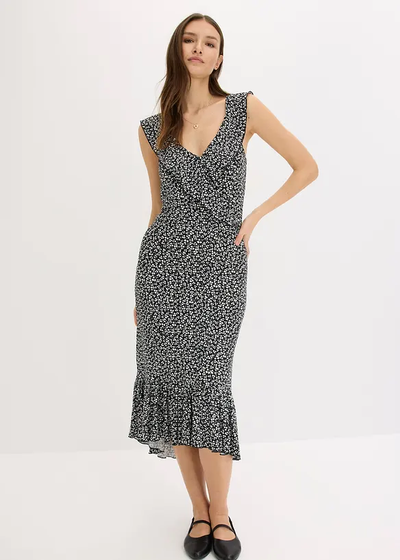 Robe en jersey à volants, bonprix