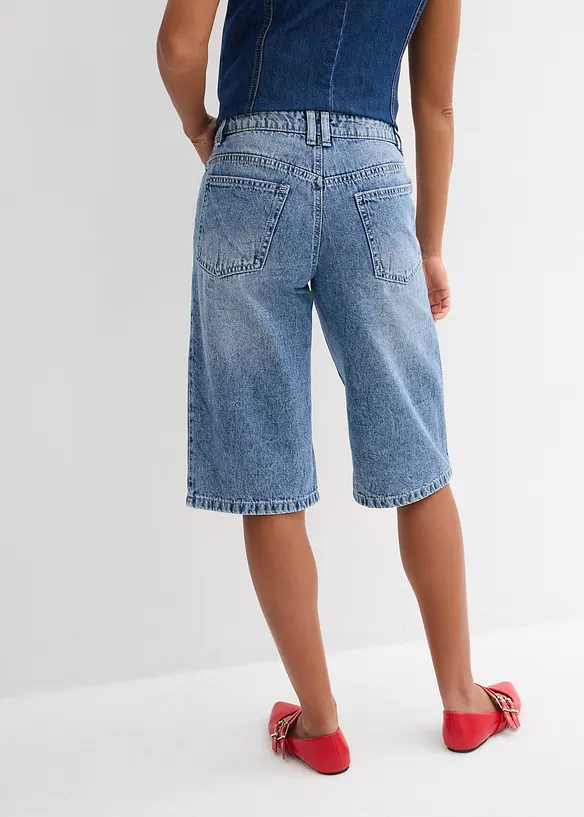 Jeans-Bermuda Mid Waist, Low Stretch, bonprix