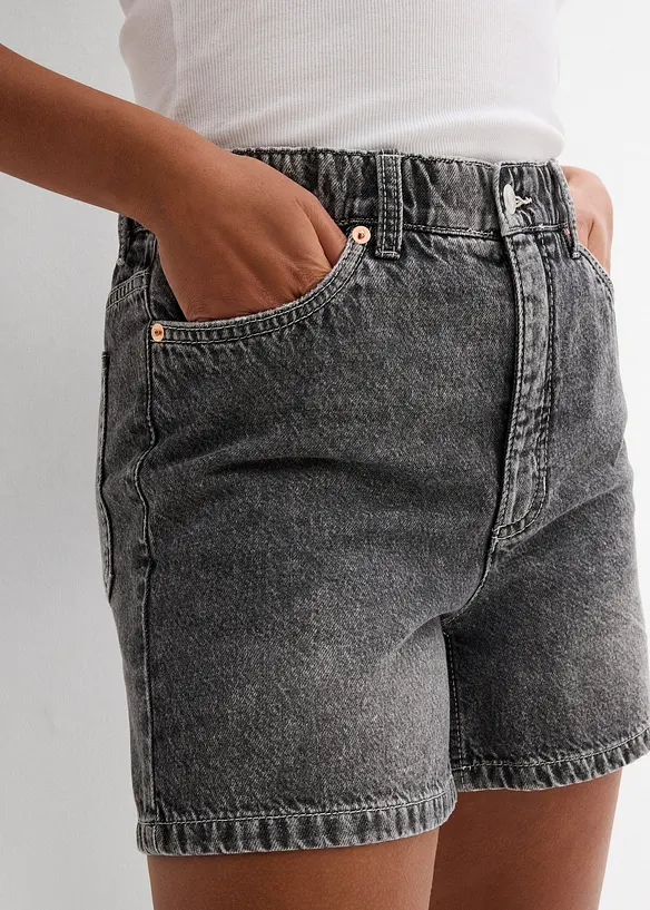 Jeans-Shorts High Waist, Low Stretch, bonprix