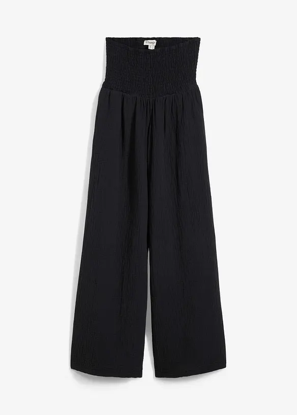 Pantalon palazzo en gaze de coton, bonprix