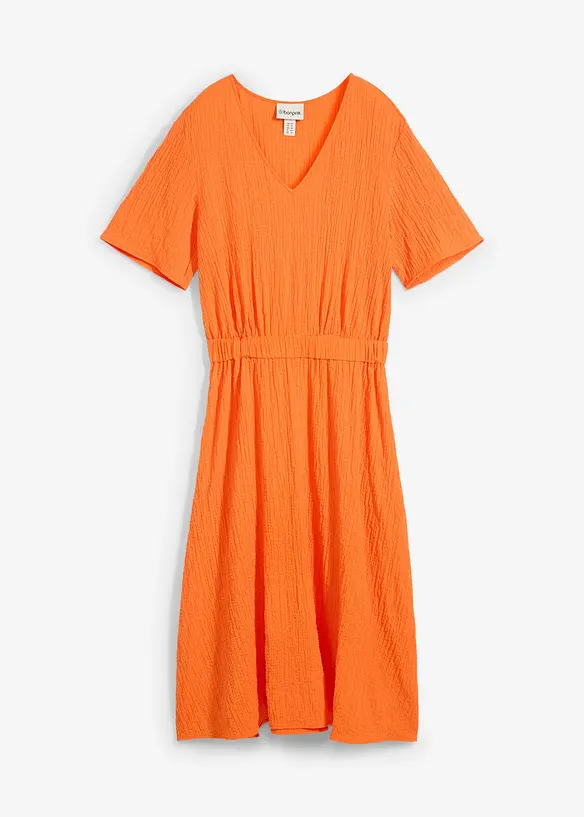 Midikleid aus luftigem Seersucker, bonprix
