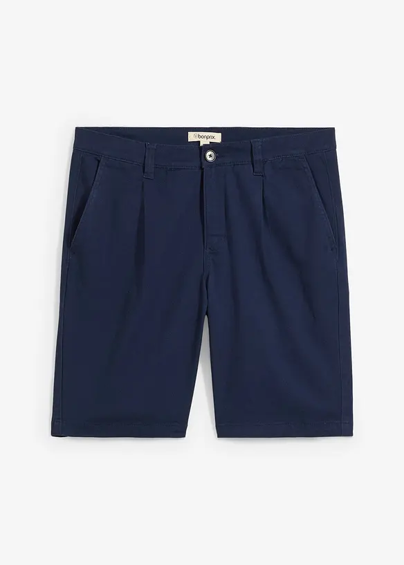Regular Fit Stretch-Bermuda mit Bundfalte, bonprix