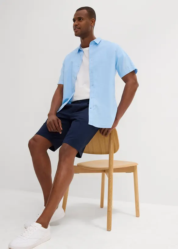 Regular Fit Stretch-Bermuda mit Bundfalte, bonprix