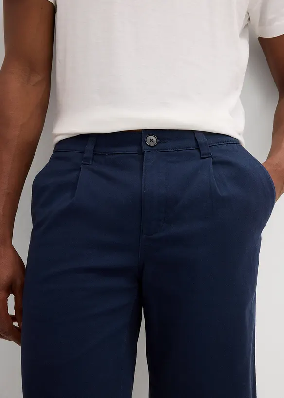 Regular Fit Stretch-Bermuda mit Bundfalte, bonprix