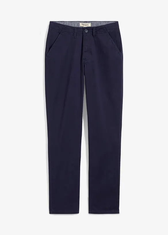 Pantalon chino en coton extensible à taille réglable, slim, bonprix