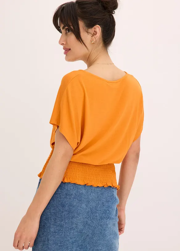 T-shirt à base smockée, bonprix