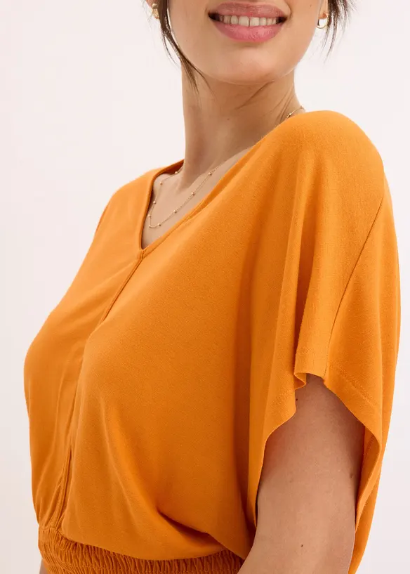 T-shirt à base smockée, bonprix