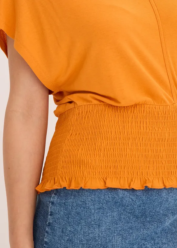 T-shirt à base smockée, bonprix