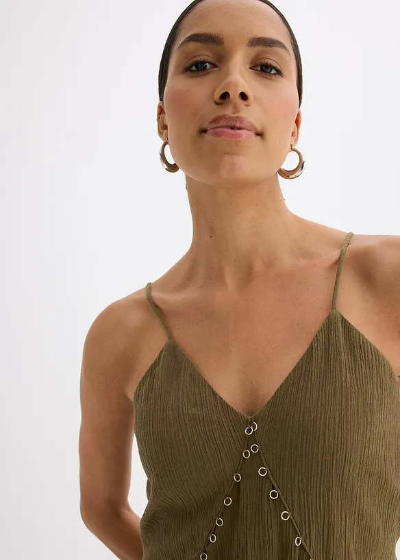 Maxikleid mit Ösen-Verzierung, bonprix