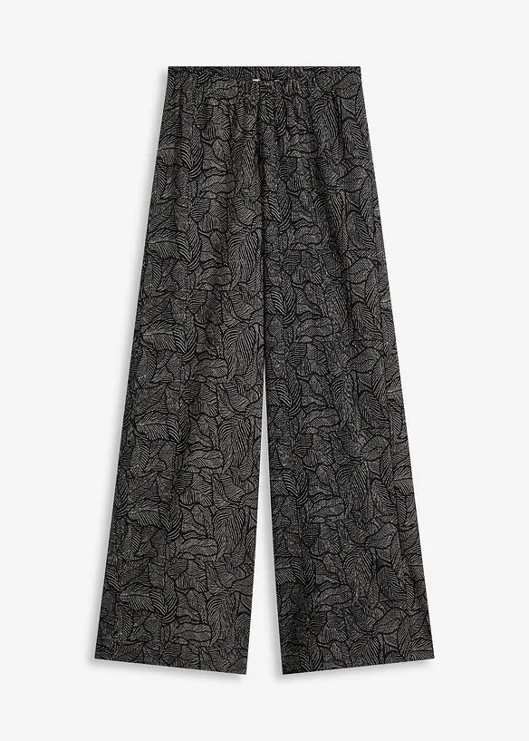 Pantalon en jersey crêpe texturé, bonprix