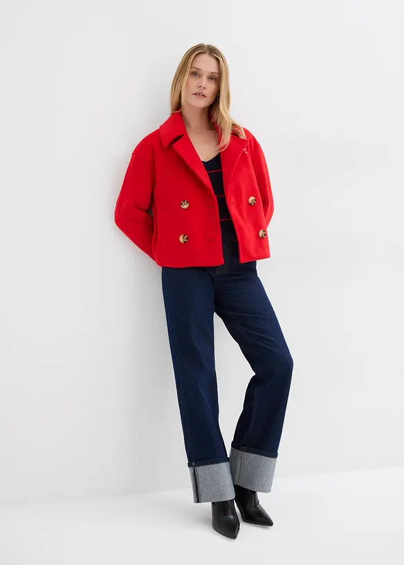 Kurze Jacke in Wolloptik, bonprix