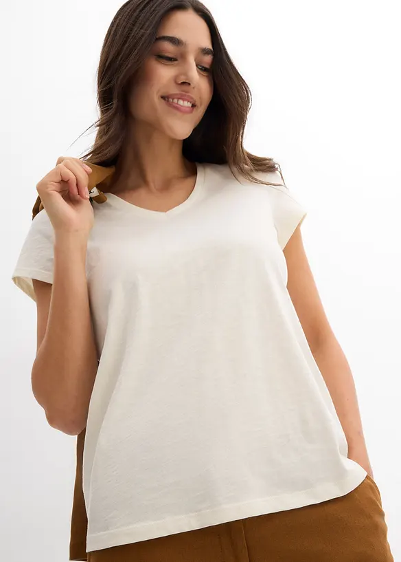 Lot de 2 T-shirts 100% coton, bonprix