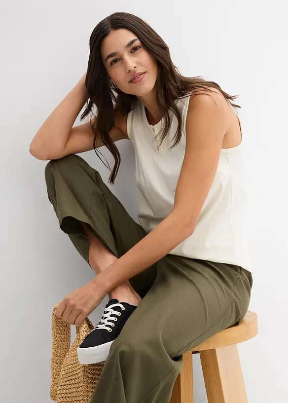 Lot de 2 tops 100% coton, bonprix