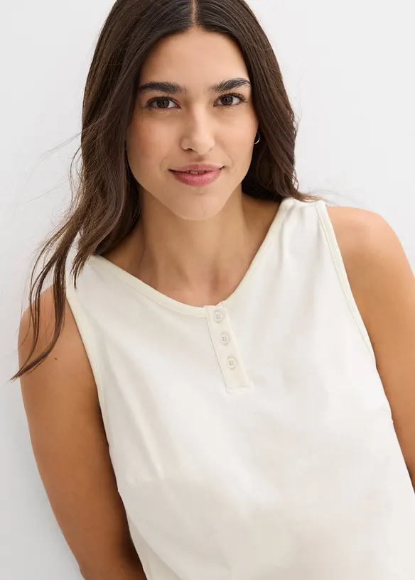 Lot de 2 tops 100% coton, bonprix