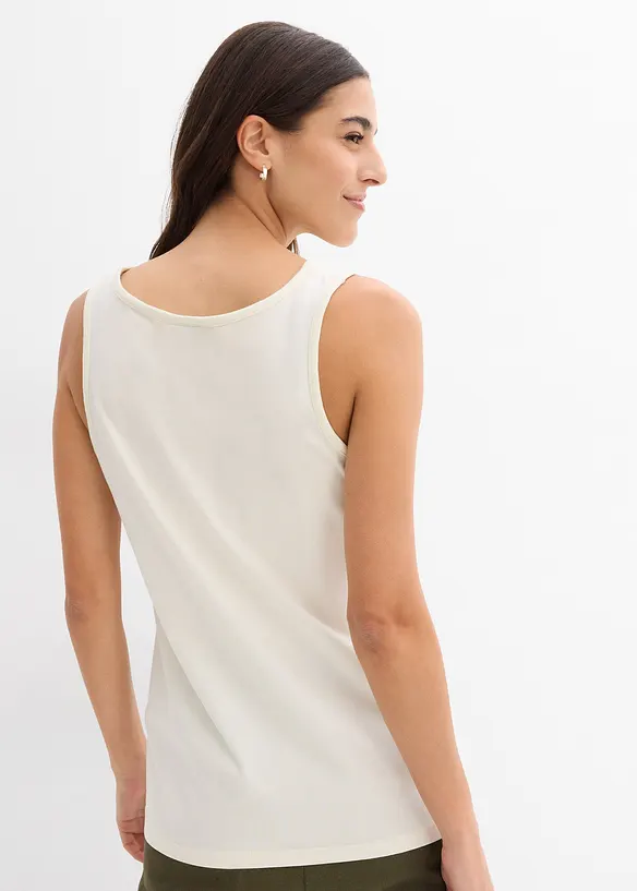 Lot de 2 tops 100% coton, bonprix