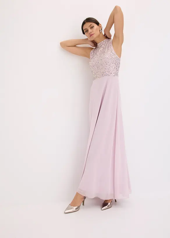 Maxikleid mit Paillettenstickerei, bonprix