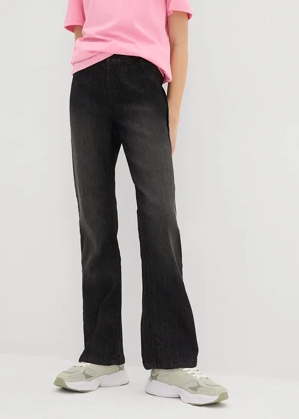 Jegging taille mi-haute, flared, bonprix