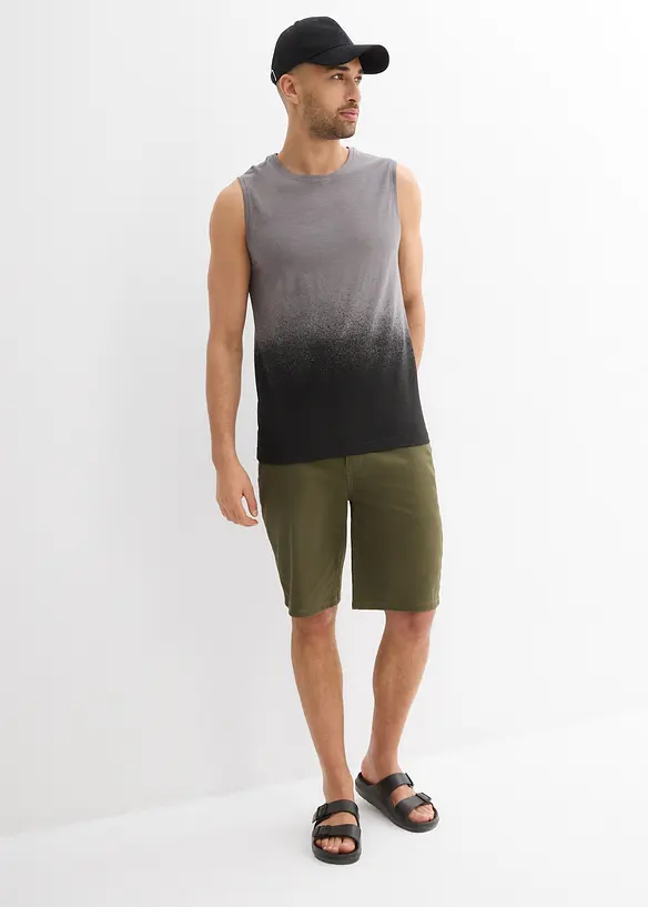 Débardeur avec dégradé de couleur en coton, Slim Fit, bonprix
