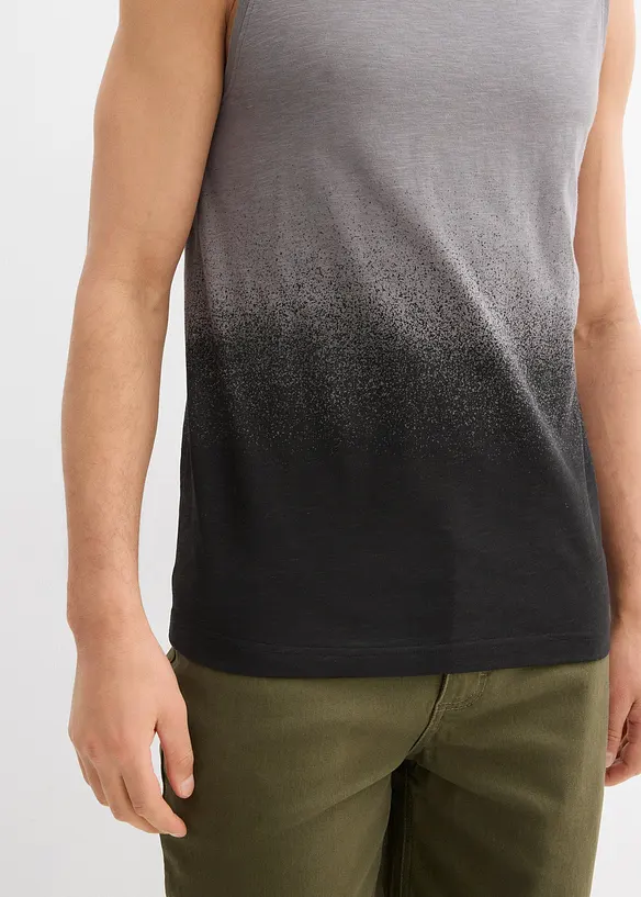 Débardeur avec dégradé de couleur en coton, Slim Fit, bonprix