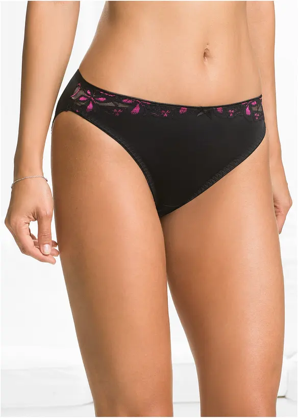 Slip mit Spitze (3er Pack), bonprix