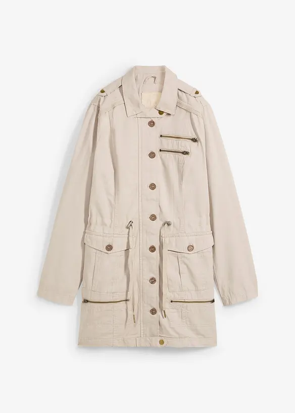 Parka en coton style utilitaire, mi-longue, bonprix