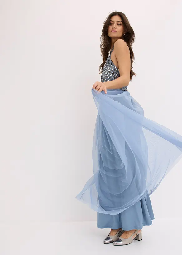 Maxikleid mit Paillettenstickerei, bonprix
