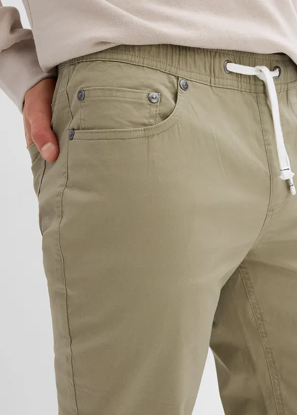Pantalon droit extensible taille élastiquée, regular, bonprix