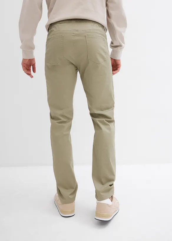 Pantalon droit extensible taille élastiquée, regular, bonprix