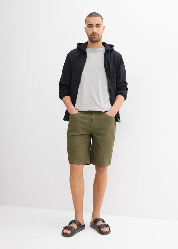 Lot de 2 bermudas en jean extensible, Regular, bonprix