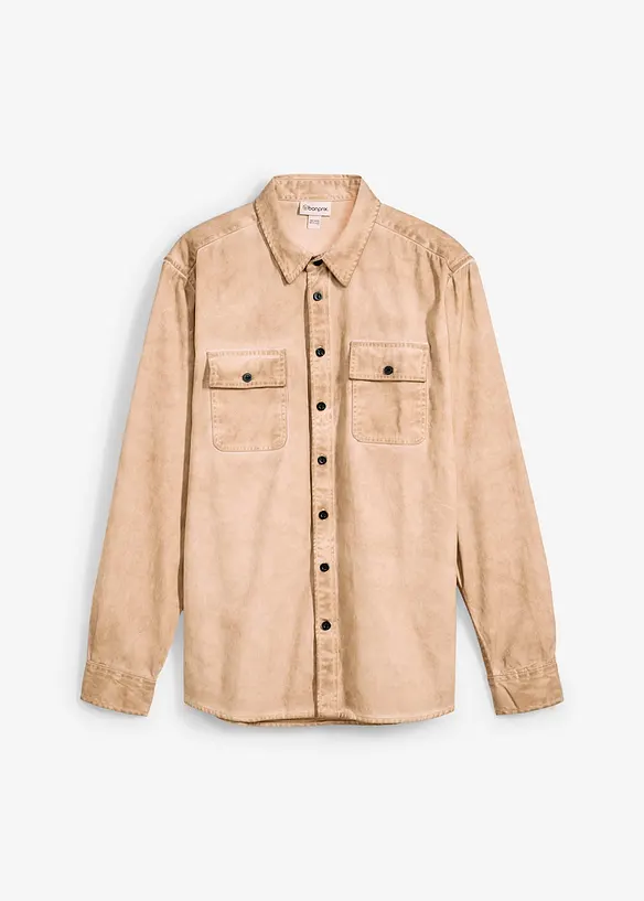 Chemise aspect délavé, 100% coton, bonprix