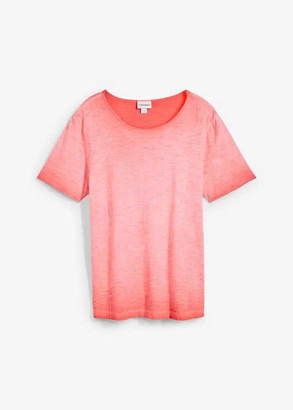 T-Shirt aus reiner Bio-Baumwolle in gewaschener Optik, bonprix