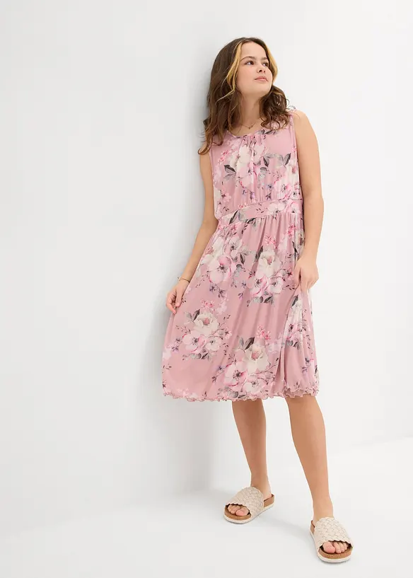 Robe imprimée en mesh, bonprix