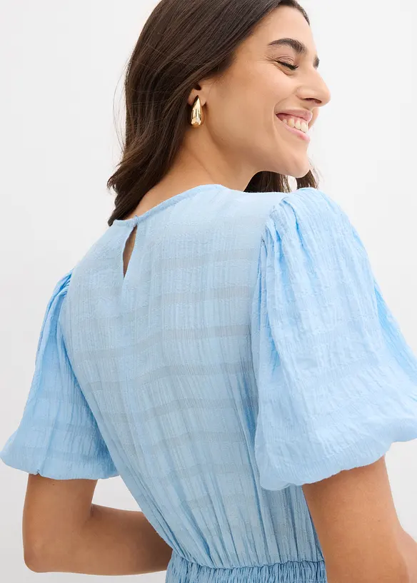 Robe courte smockée, bonprix