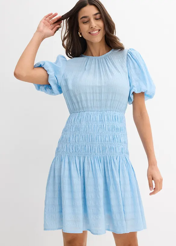 Robe courte smockée, bonprix
