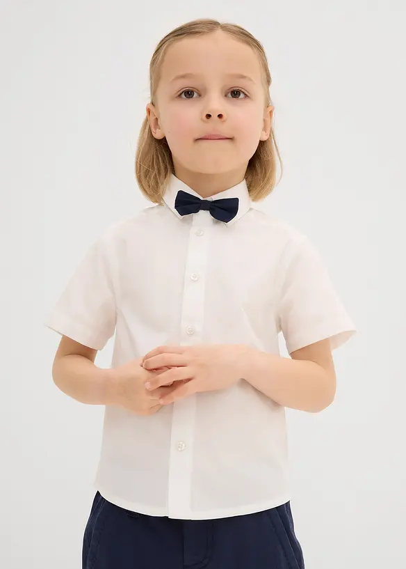 Chemise et nœud papillon 100% coton (ens. 2 pces), bonprix
