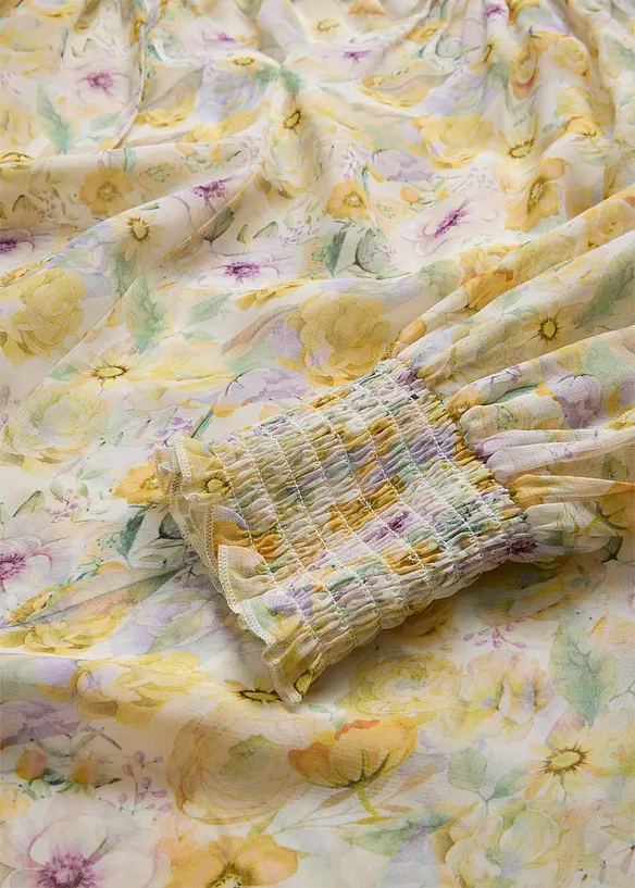 Tunique avec soie et imprimé floral délicat, bonprix