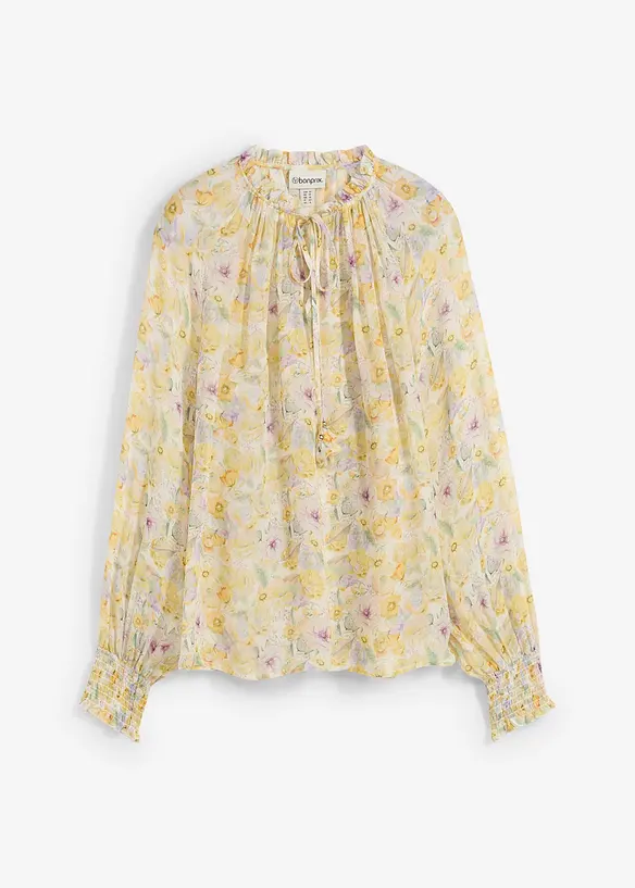 Tunique avec soie et imprimé floral délicat, bonprix