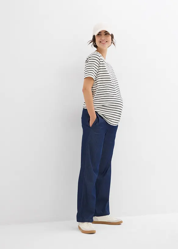 Jean de grossesse ample, 100% coton, longueur cheville, bonprix